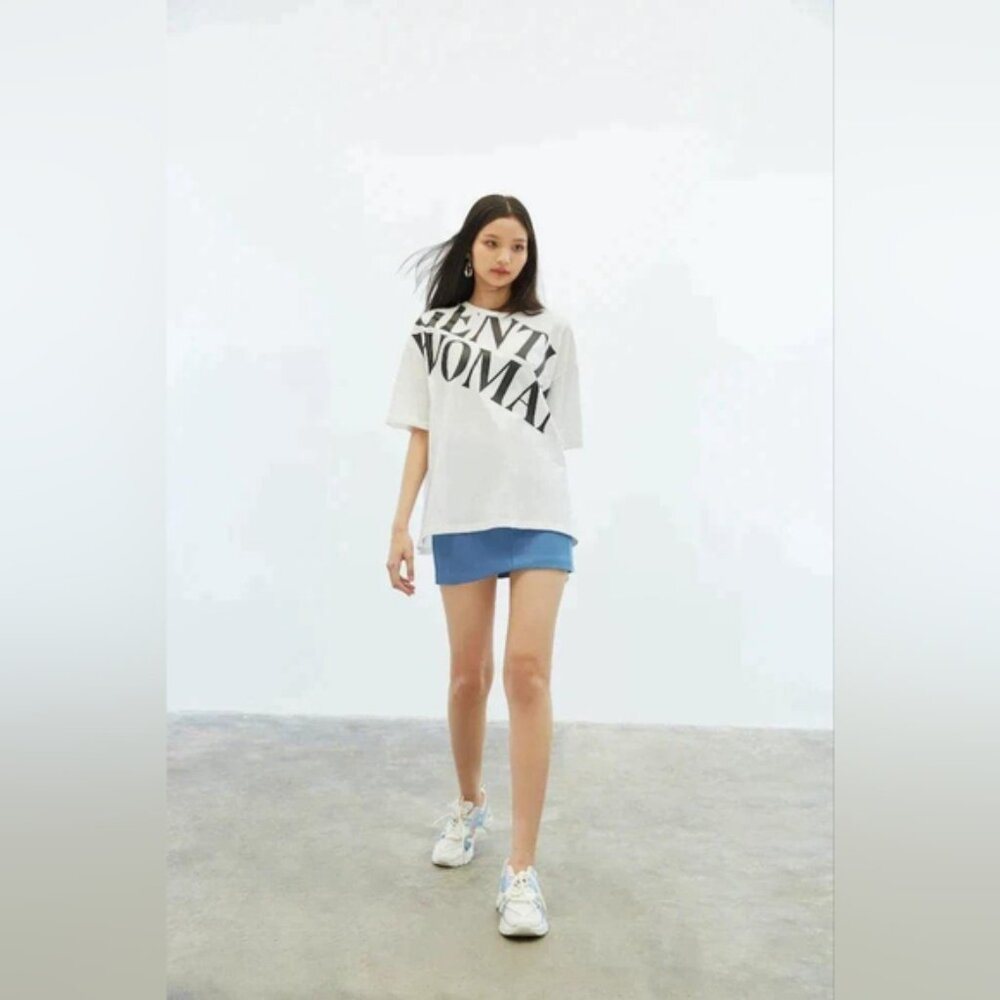 Gentlewoman Retro 90s Style Letter Logo Oversized Boxy Urban Street T-Shirt L - Picture 2 of 9